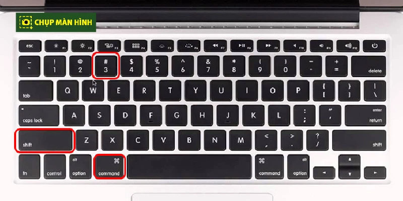 Dùng tổ hợp phím Command + Shift + 3