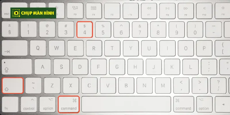 Tùy chỉnh vùng chụp với Command + Shift + 4